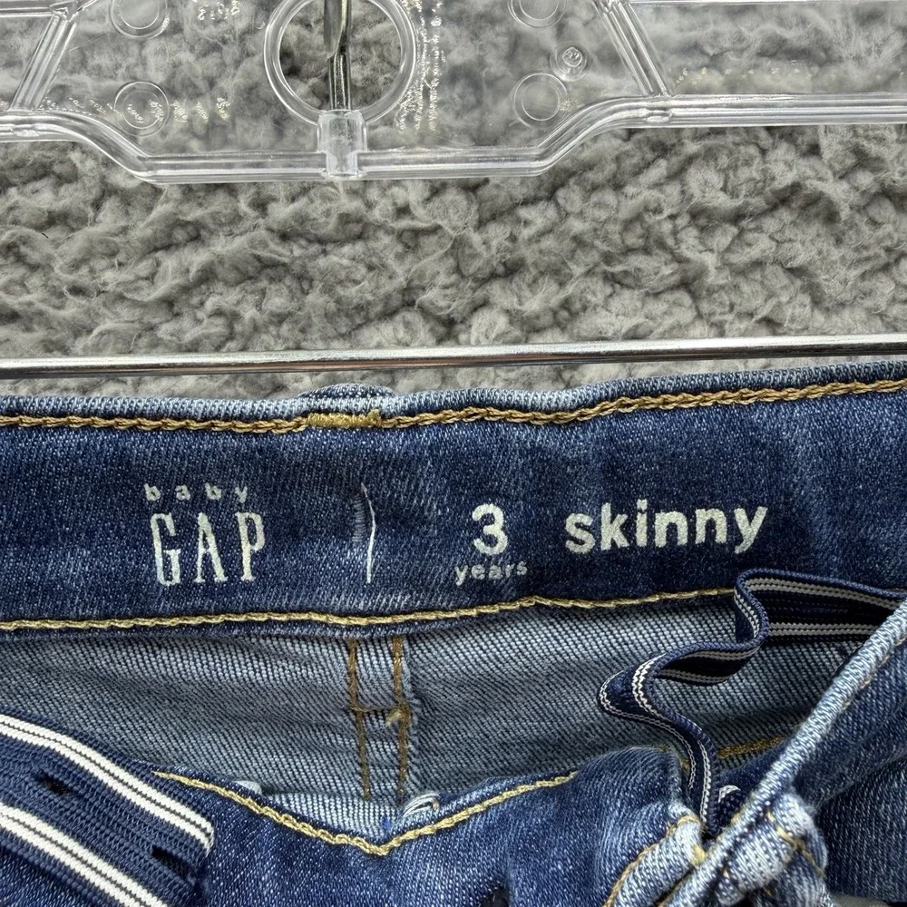 GAP Jeans Toddler Boy Size 3 Years Blue Denim Distressed Skinny Jeans Size 3 YR